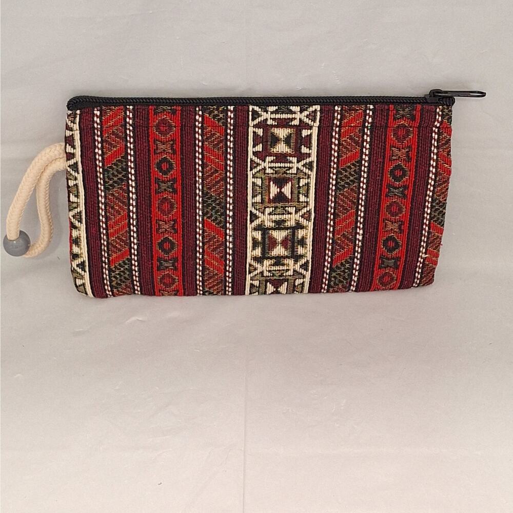 Traditional Handwoven Textile Zipper Pouch
